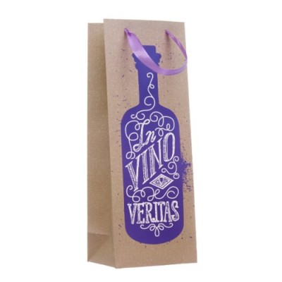 Пакет подарочный "In vino veritas", 12*36*9 см